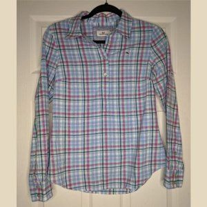 Vineyard Vines Plaid Long Sleeve Popover